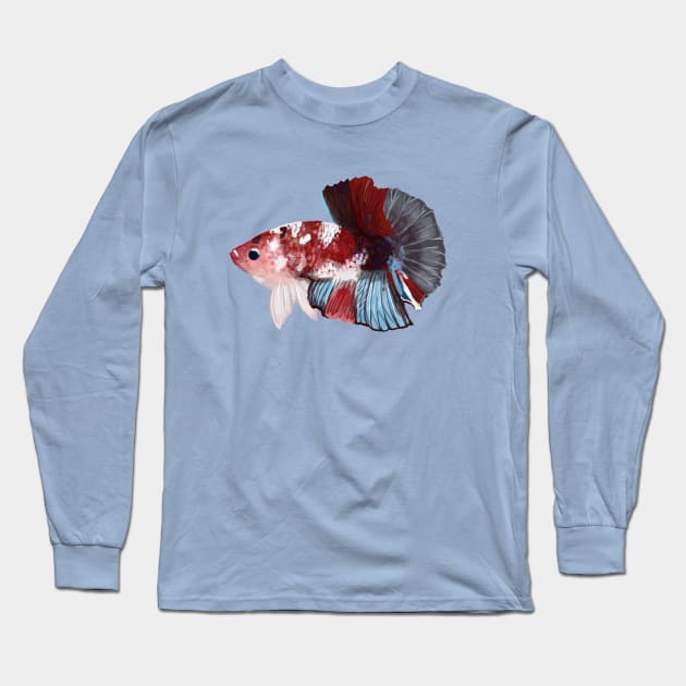 Betta Fish Long Sleeve T-Shirt by kating